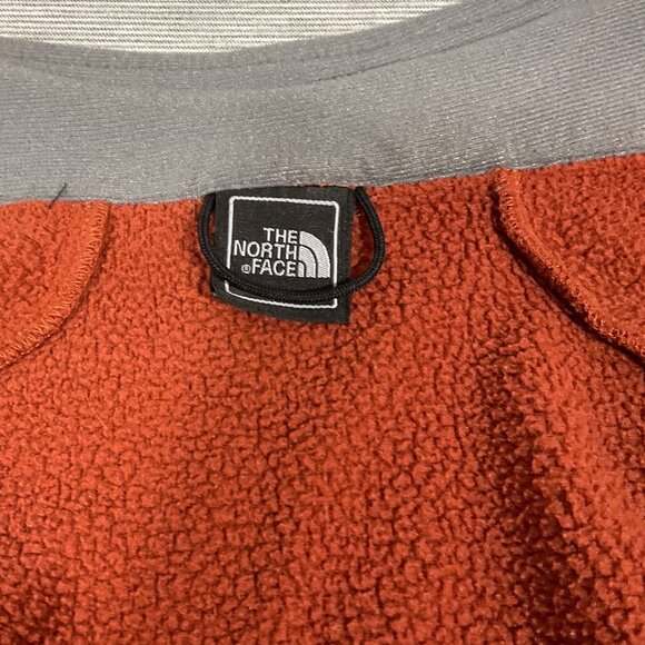 Men's North Face Fleece, Rust Orange, Size L - Picture 3 of 5